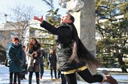 北电考生雪地跳秧歌
